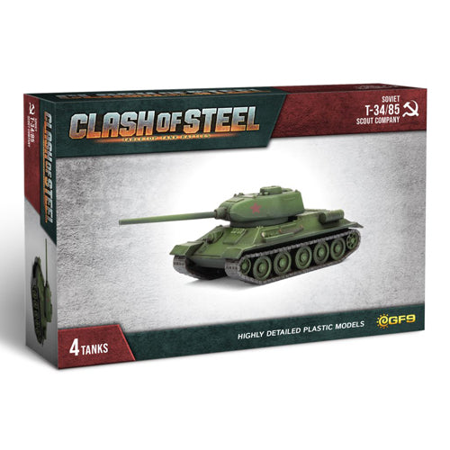 Clash of Steel - T-34/85 Scout Company (x4 Plastic)