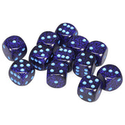Cobalt: Speckled D6 Set of 12 (16mm)