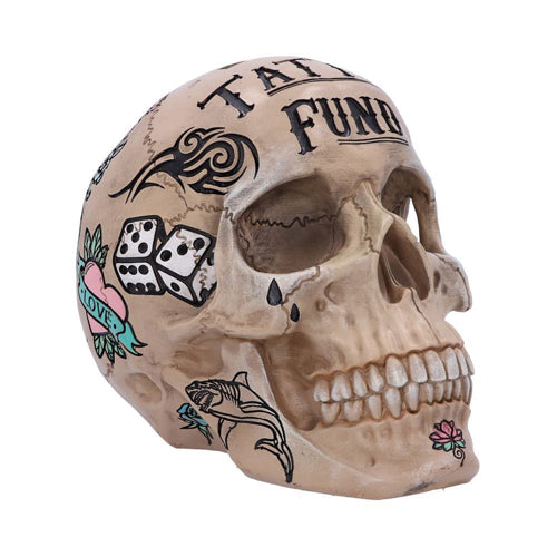 Coin Bank Skull Tattoo Fund