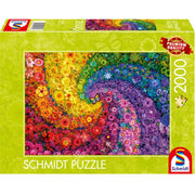 Colourful Swirl of Flowers Puzzle - 2000 Pieces