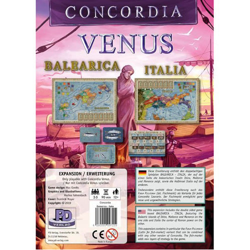 Concordia Venus Board Game: Balearica And Italia Map Expansion