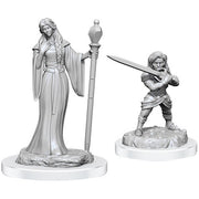 Critical Role Unpainted Miniatures: Human Wizard Female and Halfling Holy Warrior Female (Wave 3)