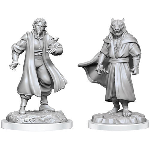 Critical Role Unpainted Miniatures: Male Human Sorcerer Merchant and Tiger Demon (Wave 3)