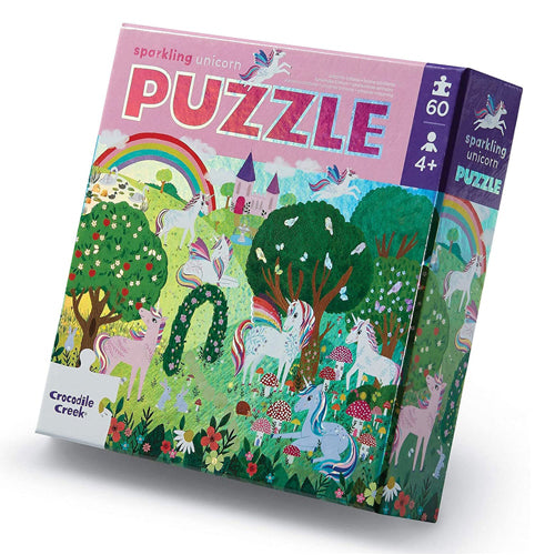 Crocodile Creek 60 pieces ClassicBoxed Puzzles: Sparkling Unicorn