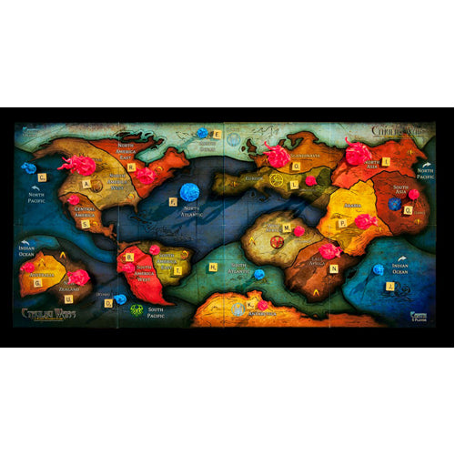 Cthulhu Wars Board Game: Oversized 3-5 Player Earth Map