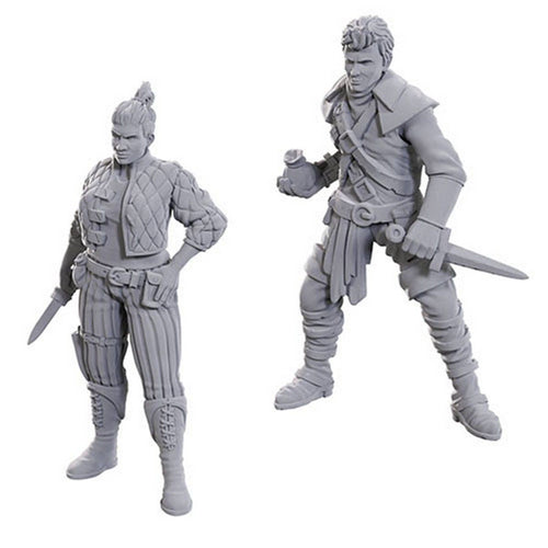 Cutpurses Male & Female: WizKids Deep Cuts Unpainted Miniatures (W23)