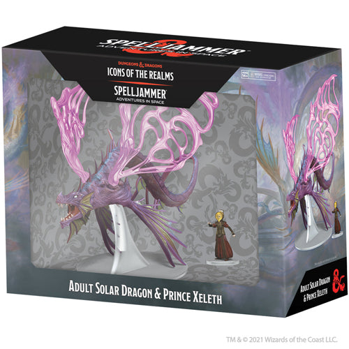D&D Icons of the Realms Miniatures: Spelljammer Adventures in Space - Adult Solar Dragon & Prince Xeleth