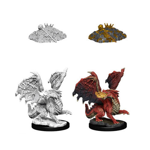 D&D NOLZUR’S MARVELOUS UNPAINTED MINIATURES (W11) YOUNG RED DRAGON