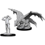 D&D Nolzur’s Marvelous Unpainted Miniatures (W11) Green Dragon Wyrmling & Afflicted Elf