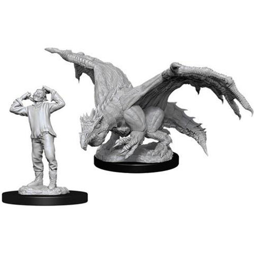 D&D Nolzur’s Marvelous Unpainted Miniatures (W11) Green Dragon Wyrmling & Afflicted Elf