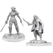 D&D: Nolzur's Unpainted Miniatures - Wave 19 - Elf Rogue & Half-Elf Rogue Protege