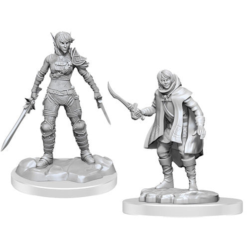 D&D: Nolzur's Unpainted Miniatures - Wave 19 - Elf Rogue & Half-Elf Rogue Protege