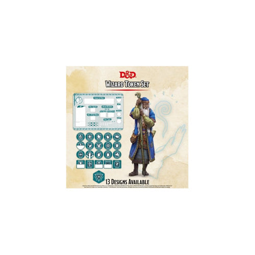 D&D Wizard Token Set (Player Board & 22 Tokens)