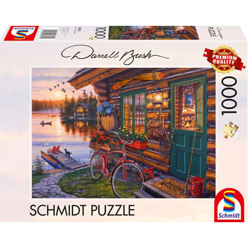 Darrell Bush: Lakeside Cabin with Bike (1000pc)