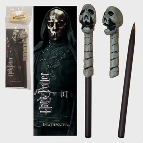 Death Eater Wand Pen and Bookmark - Skull