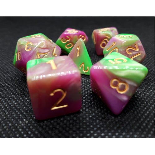 Dice Set Blended: Waterlilly
