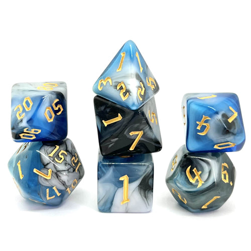 Dice Set: Blue Warrior