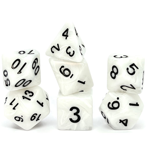 Dice Set Candysweet: Frosted White