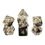 Dice Set Confetti: Black Sulfer
