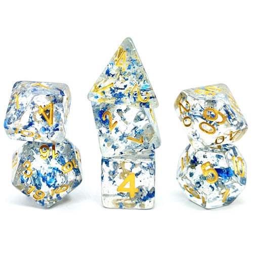 Dice Set Confetti: Blue Flakes