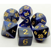 Dice Set Confetti: Blue Galaxy