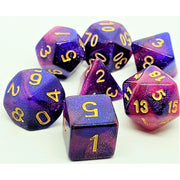 Dice Set Confetti: Galaxy Violet Purple