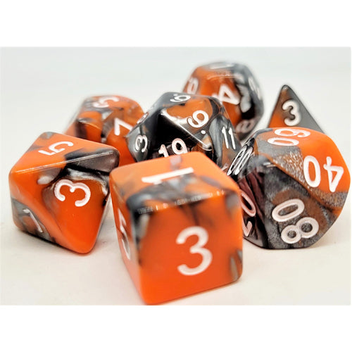 Dice Set Confetti: Racing Orange