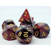Dice Set Confetti: Red Galaxy