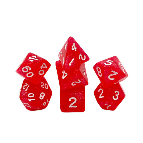Dice Set Confetti: Ruby Red