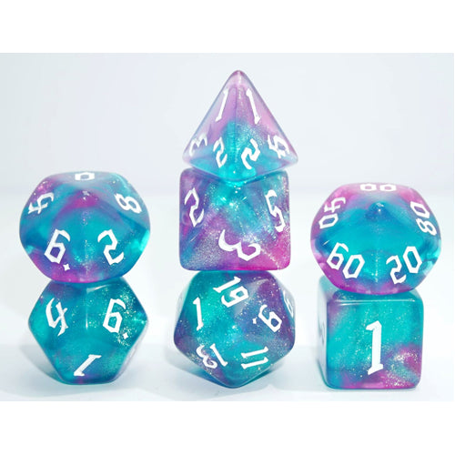 Dice Set Galaxy: Blue Fluorite