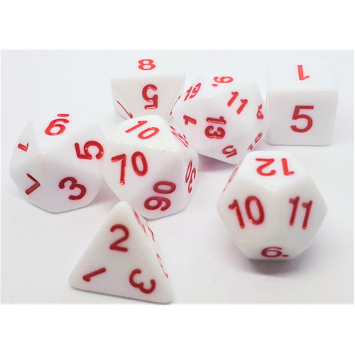 Dice Set Marshmellow: Red