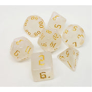 Dice Set Milky Shine: Gold