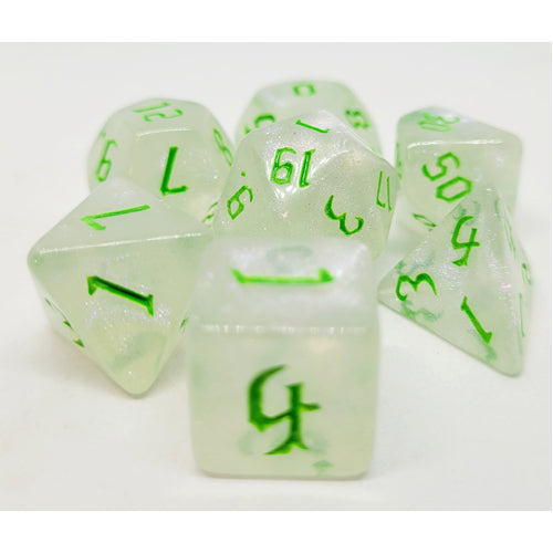 Dice Set Milky Shine: Green