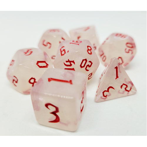 Dice Set Milky Shine: Red