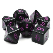 Dice Set Opaque: Chon drite Black/Purple