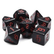 Dice Set Opaque: Chon drite Black/Red