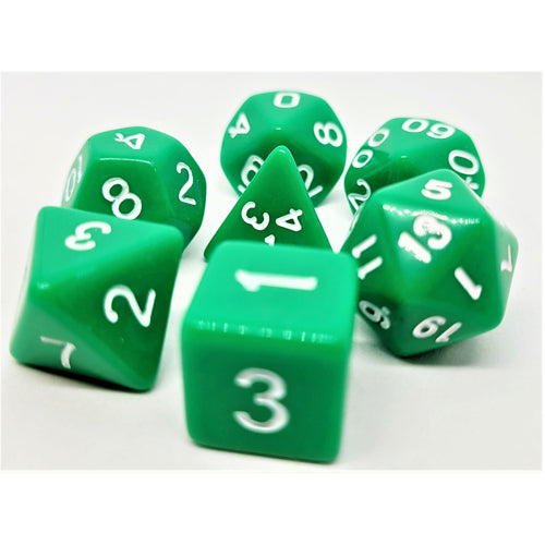 Dice Set Opaque: Green/White