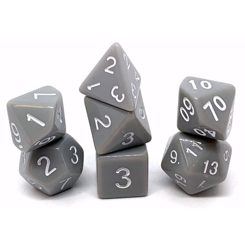 Dice Set Opaque: Grey/White