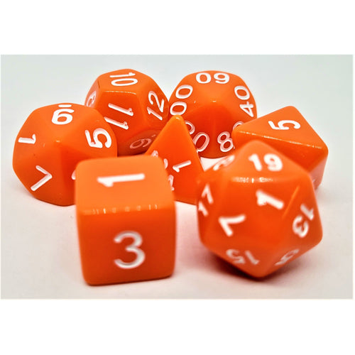 Dice Set Opaque: Orange/White