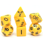 Dice Set Opaque: Yellow/Black