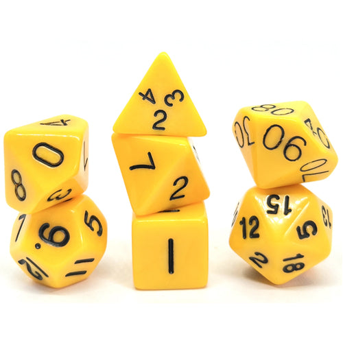 Dice Set Opaque: Yellow/Black