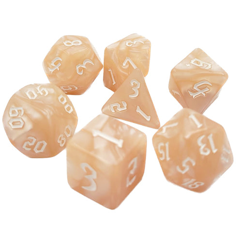Dice Set Pearl: Beige
