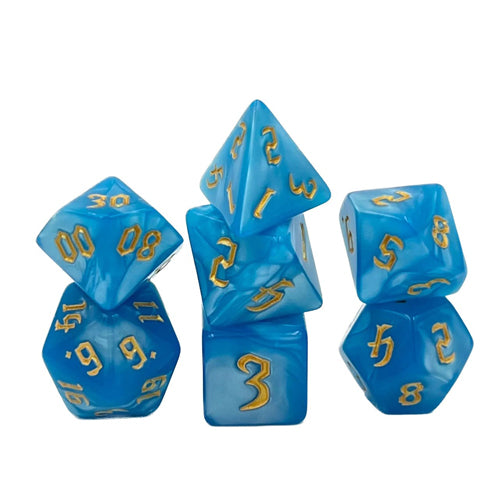 Dice Set Pearl: Sea Water