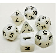 Dice Set Pearl: White/Black