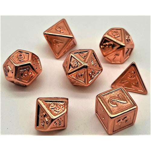Dice Set Plated: Copper Embossed