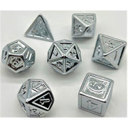 Dice Set Plated: Silver Embossed