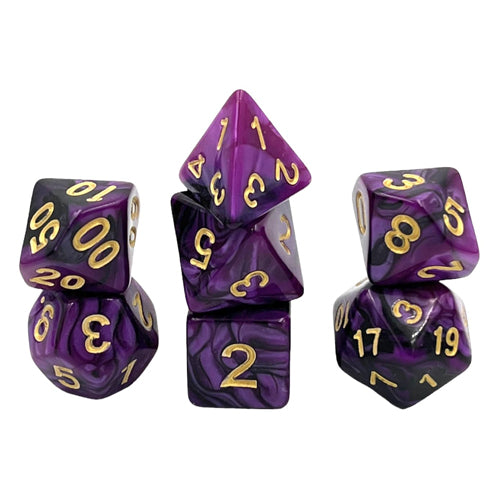 Dice Set Racing: Black/Purple