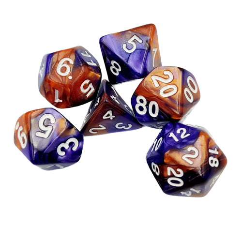 Dice Set Racing: Copper/Purple
