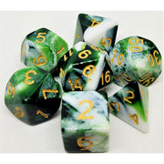 Dice Set Racing: Green/White