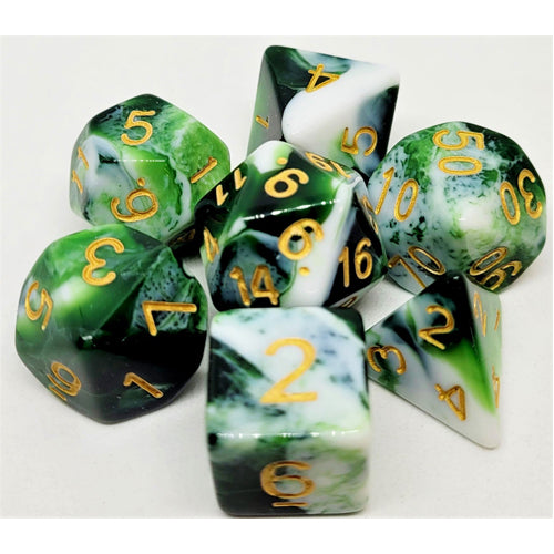 Dice Set Racing: Green/White